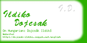 ildiko dojcsak business card