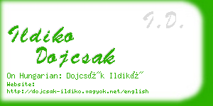 ildiko dojcsak business card